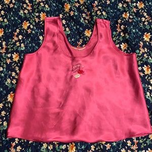 Satin tank top good for a pajama top or however you’d like to style it